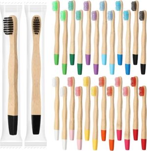 Estune Bamboo Soft Bristle Kids Toothbrushes