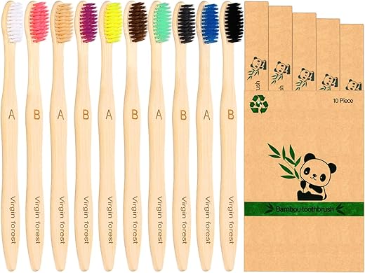 Virgin Forest Bamboo Toothbrush Set, Soft Bristle, Eco-Friendly