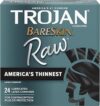 TROJAN BareSkin Raw Thin Lubricated Condoms, 24 Count