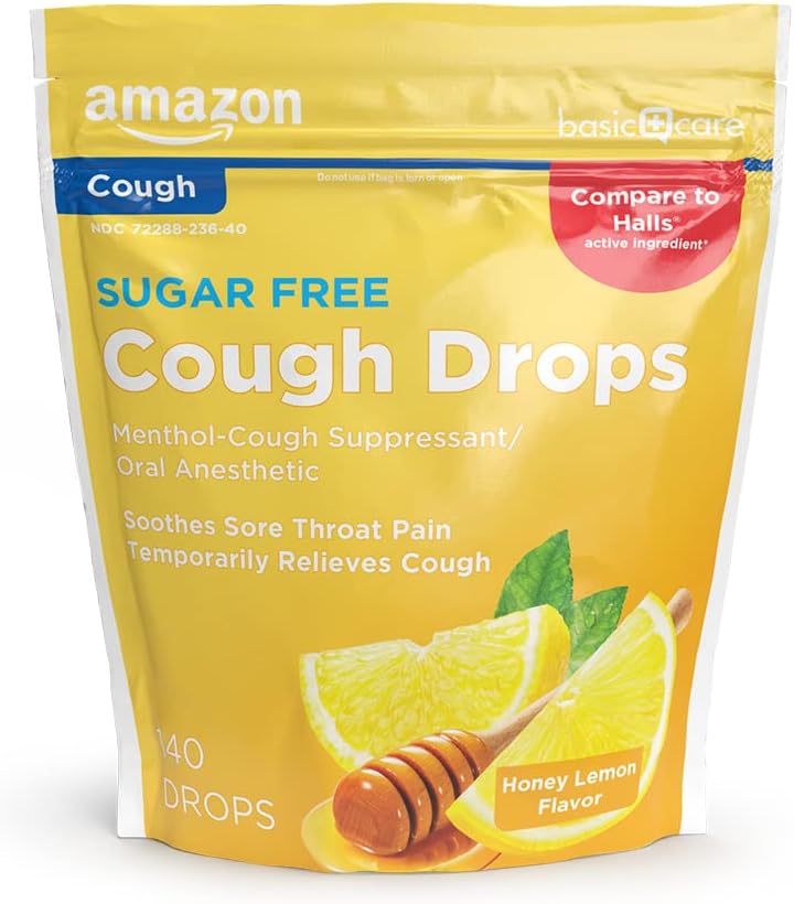 Amazon Basic Care Basic Care Honey Lemon Cough Drops