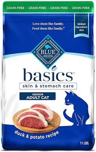 Blue Buffalo Basics Grain-Free Dry Cat Food, Duck & Potato Recipe