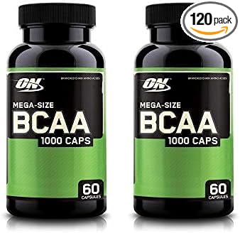 Optimum Nutrition BCAA Capsules, 1000mg, 60 Count (Pack of 2)