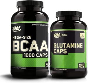 Optimum Nutrition BCAA Capsules & Glutamine Recovery Bundle