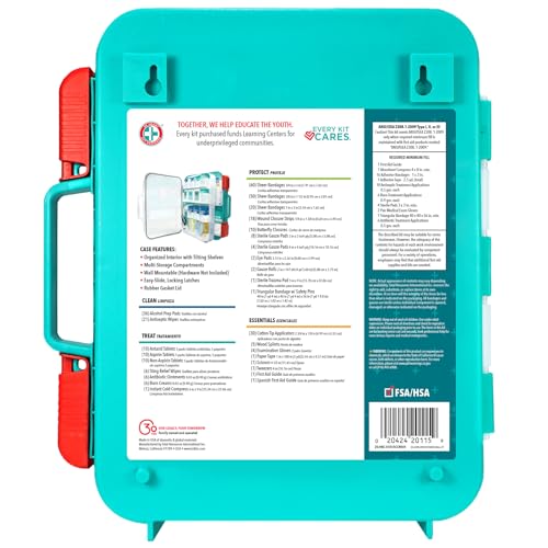 Be Smart Get Prepared First Aid Kit, 326 Piece, Teal - Image 3