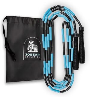 JOBEAR Athletics Beaded Jump Rope With Grip Handles