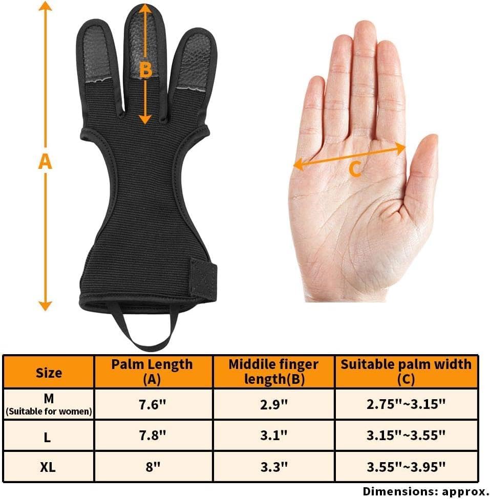 Bear Archery Leather 3 Finger Shooting Glove, ASG101L - Image 3