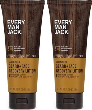 Every Man Jack Beard + Face Recovery Lotion – Sandalwood Scent