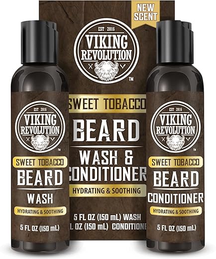 Viking Revolution Beard Wash & Conditioner With Argan & Jojoba Oil