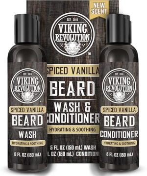Viking Revolution Beard Wash & Conditioner With Argan & Jojoba Oil