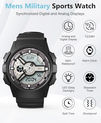 Beeasy Men's Waterproof Digital Sports Watch - Image 3