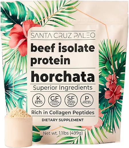 Santa Cruz Paleo Beef Isolate Protein Powder, Horchata