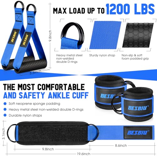 BesBiu Heavy Exercise Resistance Bands Set 300lbs - Image 3