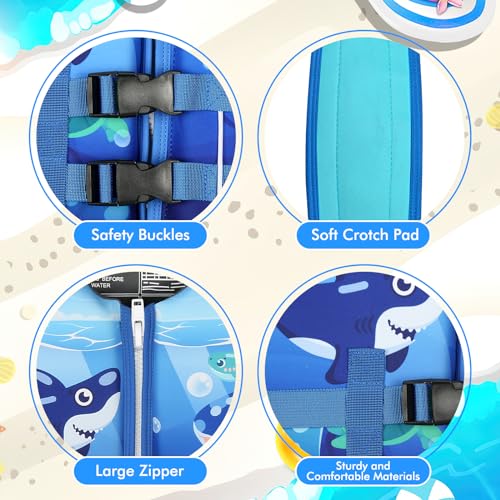 Biange Kids Swimming Floaties Jacket, 20-50 lbs - Image 3