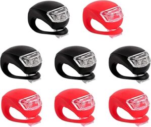 Awpeye Bicycle Light Set: 4 Headlights, 4 Taillights
