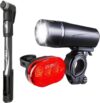 BV Bike Headlight, Taillight & Mini Pump Set