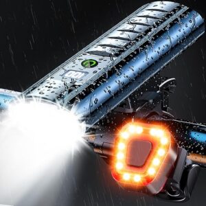 Prasky Bike Light Set, Rechargeable LED Headlight