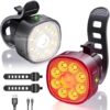 VICTAGEN Bike Lights Kit 9LED Headlights Waterproof