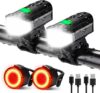 Favorbrite Bike Lights Set 1500LM USB Rechargeable