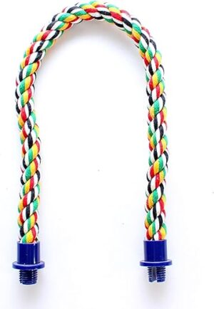 Penn-Plax Bird Life Multicolored Flexible Rope Perch 21”