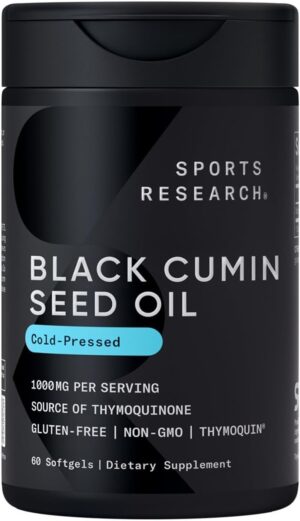 Sports Research Black Seed Oil 1000mg Softgels