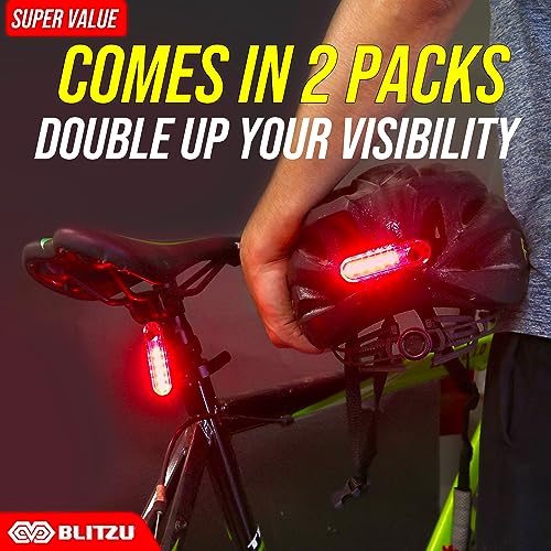 BLITZU USB-C Rechargeable Bike Tail Light 2 Pack - Image 3