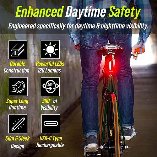 BLITZU USB-C Rechargeable Bike Tail Light 2 Pack - Image 5