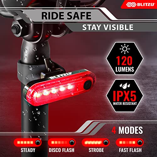 BLITZU USB-C Rechargeable Bike Tail Light 2 Pack - Image 2