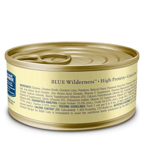Blue Buffalo Wilderness Natural Chicken Wet Cat Food, 5.5-oz. Cans (24 Count) - Image 2