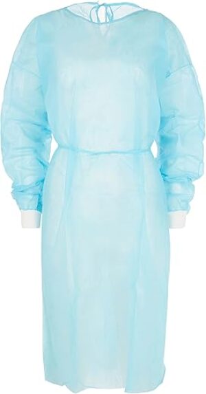 NOBLES HEALTH CARE PRODUCT SOLUTIONS Blue Disposable Isolation Gowns, Latex-Free