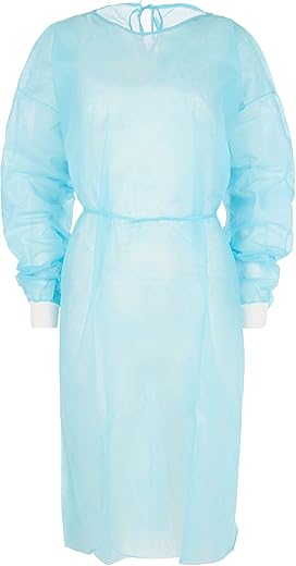 NOBLES HEALTH CARE PRODUCT SOLUTIONS Blue Disposable Isolation Gowns, Latex-Free