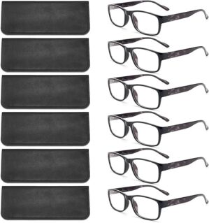 BLS BLUES Blue Light Blocking Fashion Readers, 6-Pack
