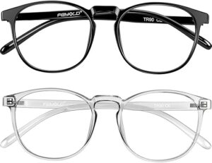 FEIYOLD Blue Light Blocking Gaming Glasses (2 Pack)
