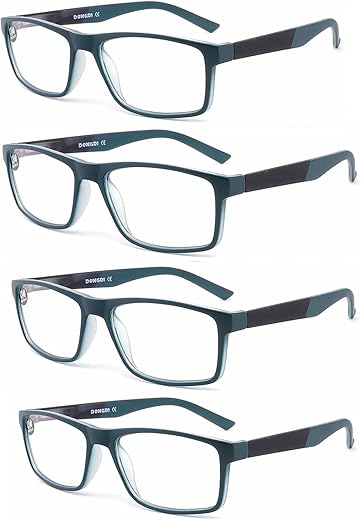 DONGDI Blue Light Blocking Glasses 4 Pack +1.00