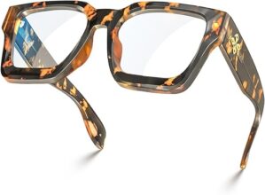 VISOONE Blue Light Blocking Glasses Rectangle Chic RIVER