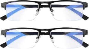 Anourney Blue Light Blocking Metal Glasses (2PCS)