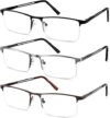 JJWELL Blue Light Blocking Reading Glasses 3 Pack