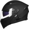 ILM Bluetooth Modular Helmet With Dual Visor 902BT PRO (Matte Black, Large)