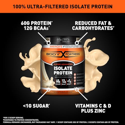 Body Fortress Ultra-Filtered Isolate Protein Powder, Vanilla - Image 2