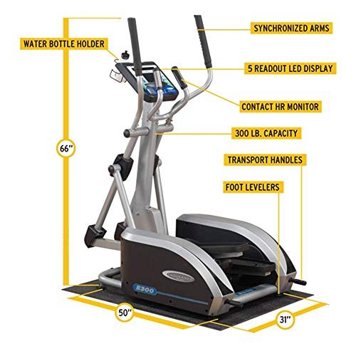 Body solid E400 Elliptical Trainer Machine, Cardio Crosstrainer - Image 2