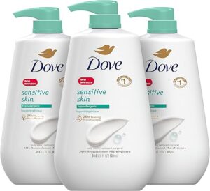 Dove Body Wash 3 Count Pump Sensitive Skin