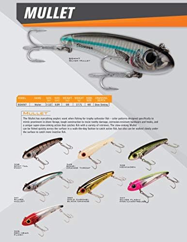 BOMBER Mullet Slow-Sinking Saltwater Fishing Lure - Image 4