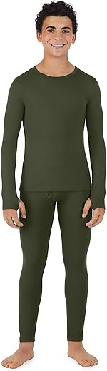 Cuddl Duds Boys Fleece-Lined Thermal Underwear Set