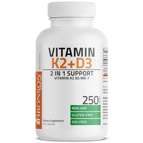 Bronson Vitamin K2 (MK7) With D3, 250 Capsules - Image 3