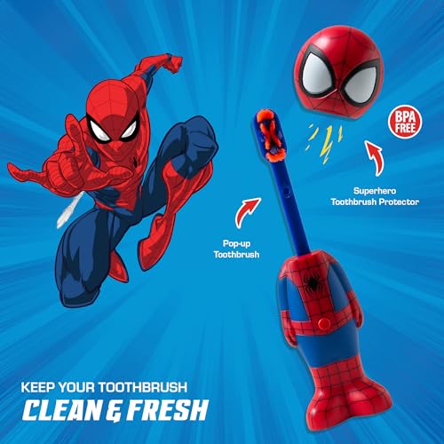 Brush Buddies Spider-Man Kids Soft Pop-up Toothbrush - Image 2