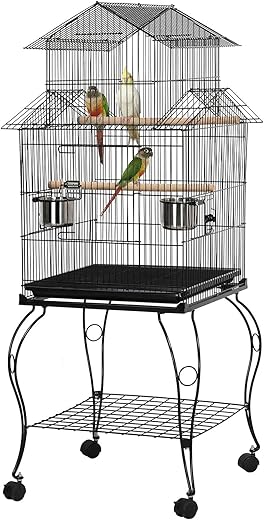 Yaheetech Budgie Cage 55-Inch Triple Roof