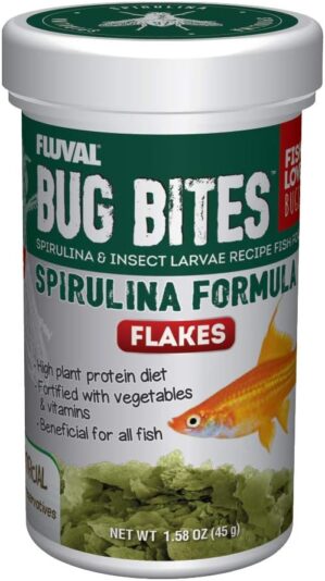 Fluval Bug Bites Flakes With Spirulina, A7355