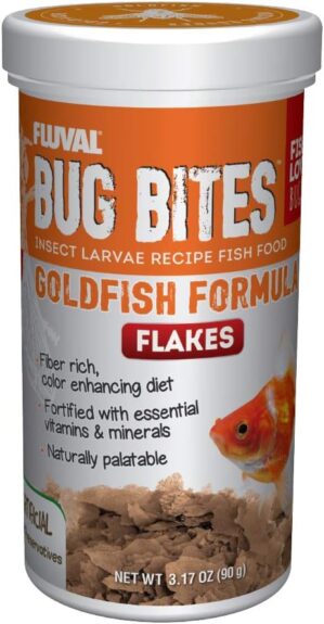 Fluval Bug Bites Goldfish Flakes, 3.17 oz., A7340