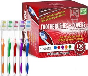 Urban Essentials Bulk Toothbrush Package With Covers