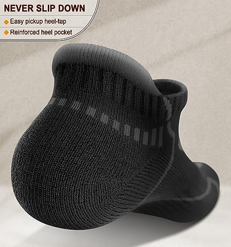 BULLIANT Men's Ankle Athletic Socks, Cushioned - Image 4