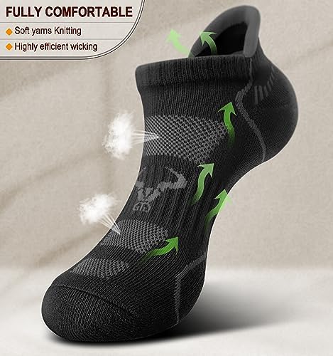 BULLIANT Men's Ankle Athletic Socks, Cushioned - Image 2